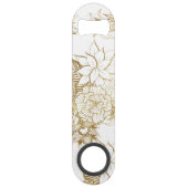 Illustrations florales Girly modernes d'or jaune (Dos)