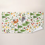 Illustrations scandinaves de style sur Crm grand (Serviette de bain)