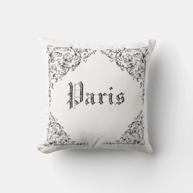 Illustrations vintage de Paris - MoJo Oreillers (Recto)