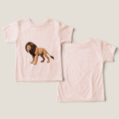 Illustrative Lion with Full Brown Mane (Design Recto & Verso)