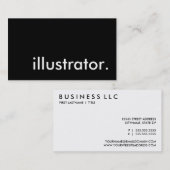 illustrator. visitekaartje (Voorkant / Achterkant)