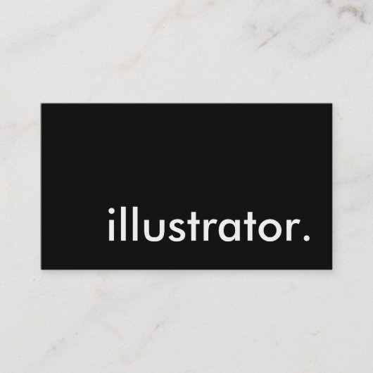 illustrator. visitekaartje (Voorkant)
