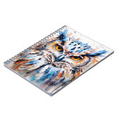 Illustré Carnet de notes moderne de la chouette bl (Côté gauche)