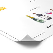 Illustré sur mesure | Affiche de menu de mariage (Coin)