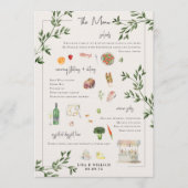 Illustré sur mesure | Menu Mariage (Devant)