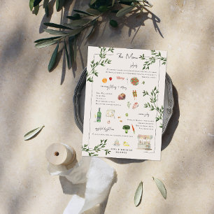 Illustré sur mesure   Menu Mariage