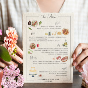 Illustré sur mesure   Menu Mariage