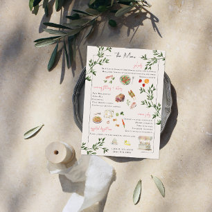 Illustré sur mesure   Menu Mariage