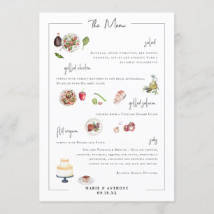 Illustré sur mesure   Menu Mariage