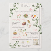 Illustré sur mesure | Menu Mariage (Devant)