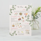 Illustré sur mesure | Menu Mariage (Debout devant)