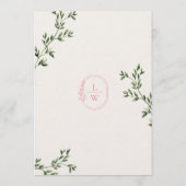Illustré sur mesure | Menu Mariage (Dos)