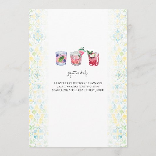 Illustré sur mesure | Menu Mariage (Dos)