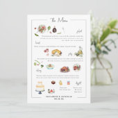 Illustré sur mesure | Menu Mariage (Debout devant)