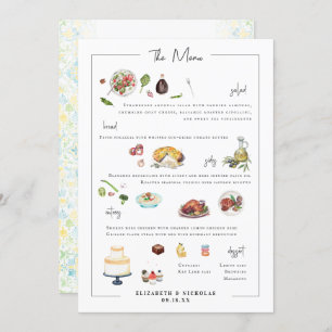 Illustré sur mesure   Menu Mariage