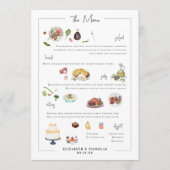 Illustré sur mesure | Menu Mariage (Devant)