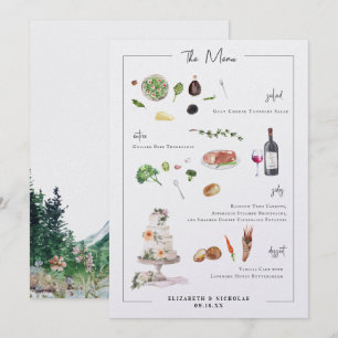Illustré sur mesure Menu Mariage