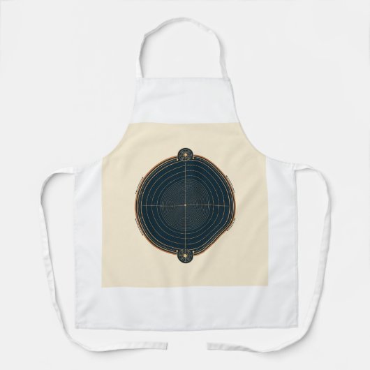 Illustreer een embleem met een zwaartekrachtthema schort (Voorkant)