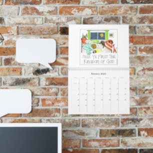 Illustreerde Christelijke agenda voor scripts Kalender