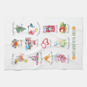 Illustreerde Cute Stuff om keukenhanddoek te doen (Horizontaal)