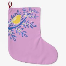 Illustreerde gele vogel op een roze achtergrond