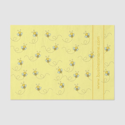 Illustreerde honingbijen tissuepapier (Voorkant)