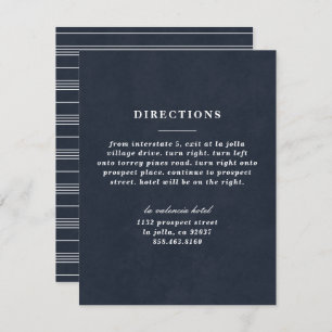 Illustreerde Kaart Knot Directions - Navy