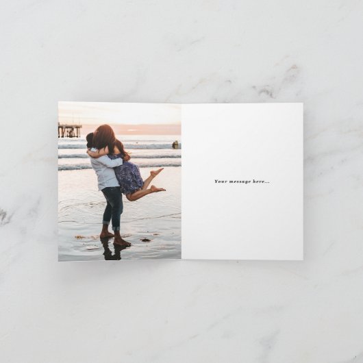 Illustreerde knoop Hartelijk dank - Blauw Bedankkaart (Binnen)