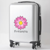 Illustreerde roze ventilator met tekstStickers Sticker (Koffer)