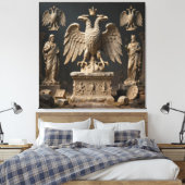 IllyrianAltarRelics-SacredEagleArtBundle I HERSYM  Canvas Afdruk (Insitu (Slaapkamer))