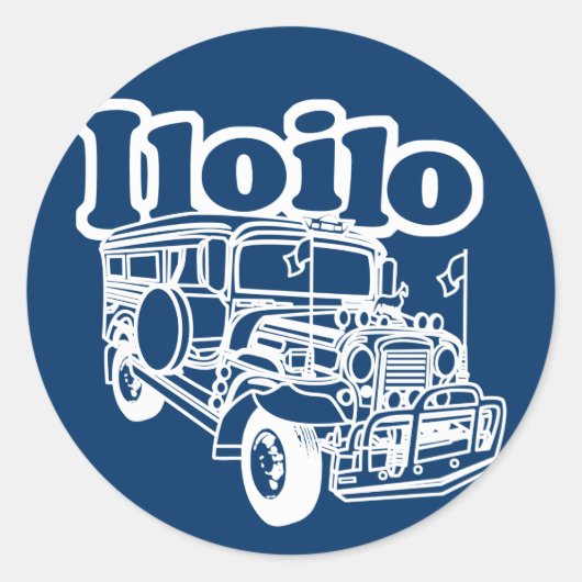 Iloilo Jeepney Ronde Sticker (Voorkant)