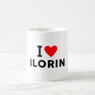 Ilorin Nigeria liefdestad hart als reissymbool Koffiemok