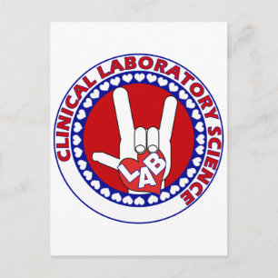 iLove LAB Round LABORATORY WETENSCHAPPELIJK Briefkaart