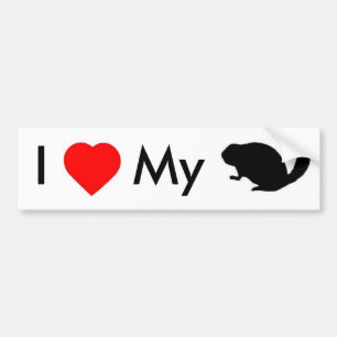 ILove mijn Beaver Bumpersticker