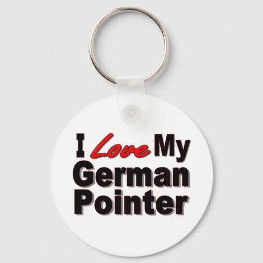 ILove My German Pointer Sleutelhanger (Voorkant)