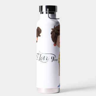 Ilove you - Bouteille d'eau florale