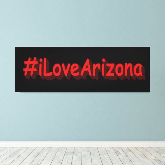 "#iLoveArizona " Cute Design. Bestel nu Canvas Afdruk (Insitu (Houten vloer))