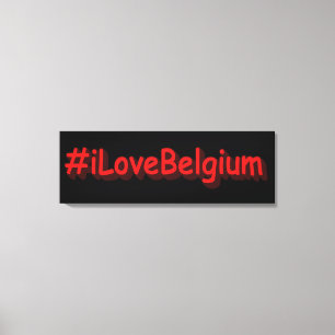 "#iLoveBelgium" Cute Design. Bestel nu Canvas Afdruk