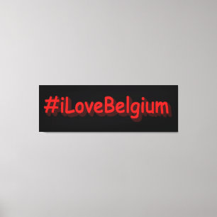 "#iLoveBelgium" Cute Design. Bestel nu Canvas Afdruk