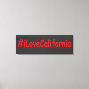 "#iLoveCalifornia " Cute Design. Bestel nu Canvas Afdruk