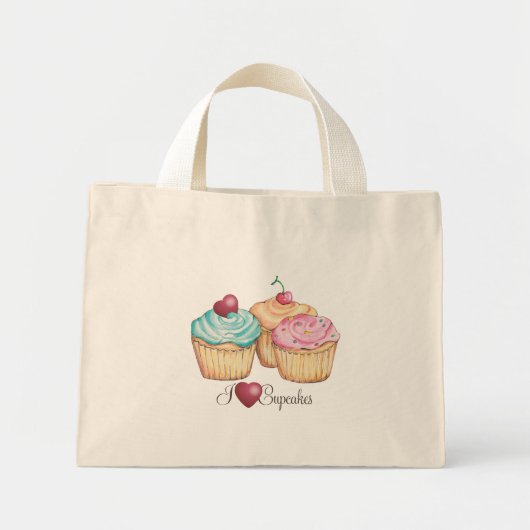 ILoveCupcakes Mini Tote Bag (Voorkant)