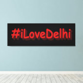 "#iLoveDelhi" Cute Design. Bestel nu Canvas Afdruk (Insitu (Houten vloer))