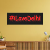 "#iLoveDelhi" Cute Design. Bestel nu Canvas Afdruk (Insitu (Woonkamer))