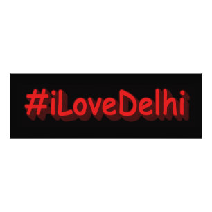 "#iLoveDelhi" Cute Design. Bestel nu Foto Afdruk