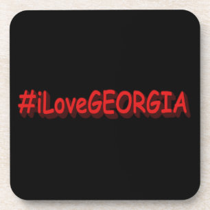 "#iLoveGEORGIA " Cute Design. Bestel nu Bier Onderzetter