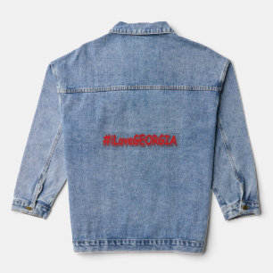 "#iLoveGEORGIA " Cute Design. Bestel nu Denim Jacket