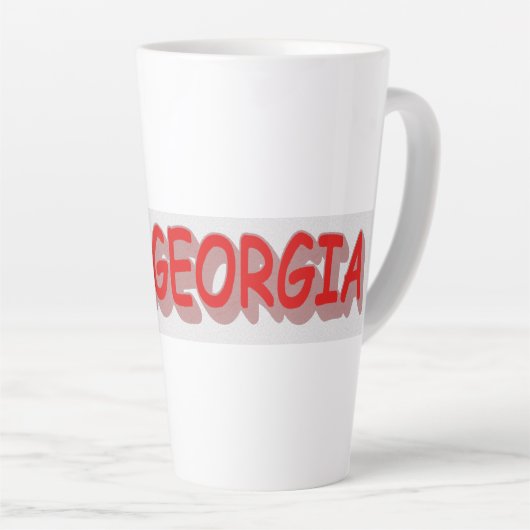 "#iLoveGEORGIA " Cute Design. Bestel nu Latte Mok (Rechterhoek)