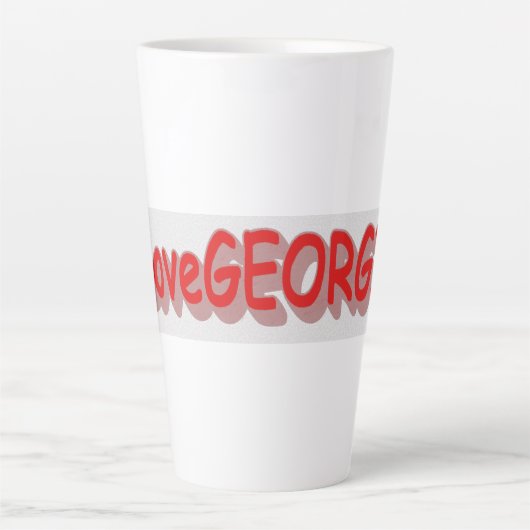 "#iLoveGEORGIA " Cute Design. Bestel nu Latte Mok (Voorkant)
