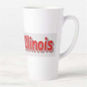"#iLoveIllinois " Cute Design. Bestel nu Latte Mok (Rechts)