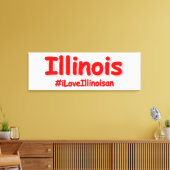 "#iLoveIllinoisan " Cute Design. Bestel nu Canvas Afdruk (Insitu (Woonkamer))